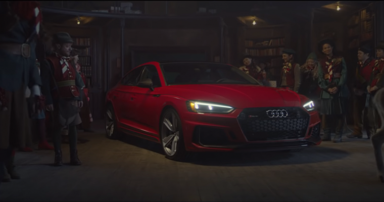 Santa Shapes Up, Drives Audi RS5 Sportback