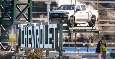 2019 Chevy Blazer and Silverado Adorn Center Field Fountain at Detroit Tigers Stadium