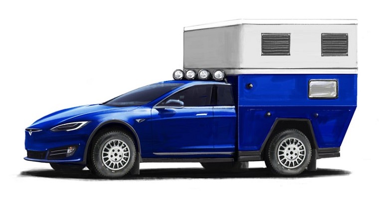 Tesla Model S Modified as an All-Electric RV