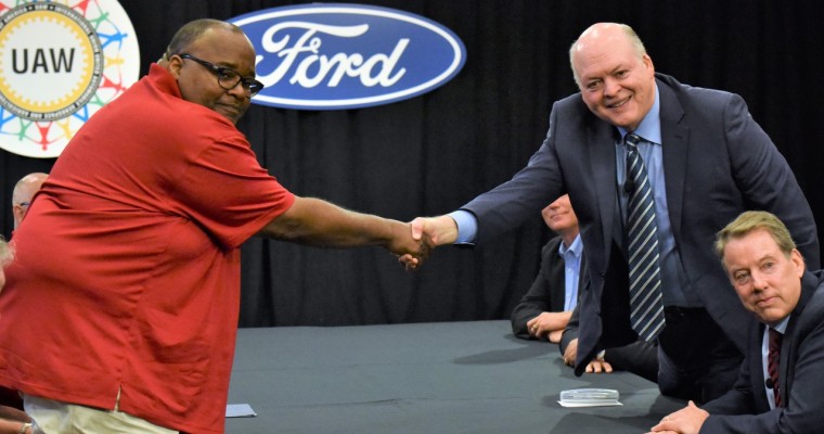 Ford, UAW Contract Negotiations Kick Off with a Hearty Handshake