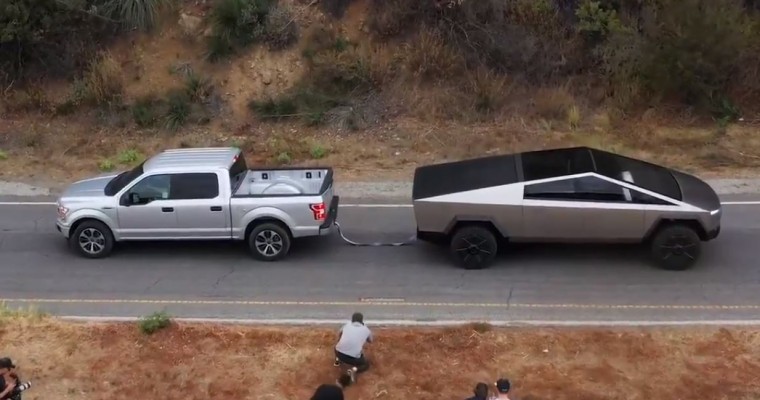 Ford Challenges Tesla Cybertruck to a Tug of War