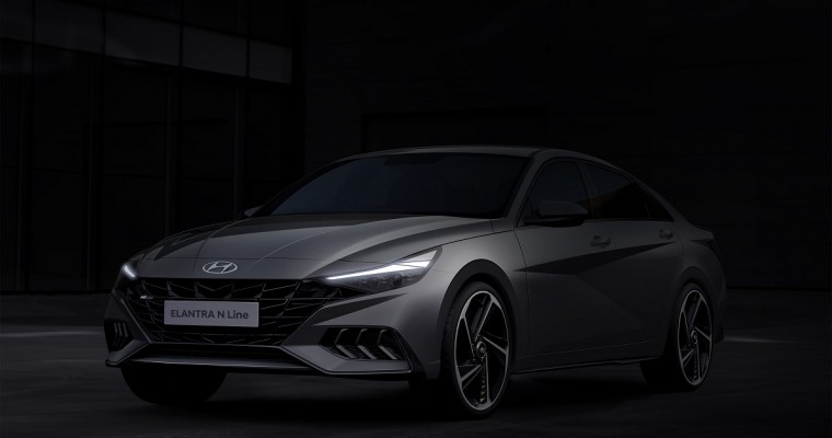 Hyundai Offers Glimpse of Elantra N Line Sport Sedan