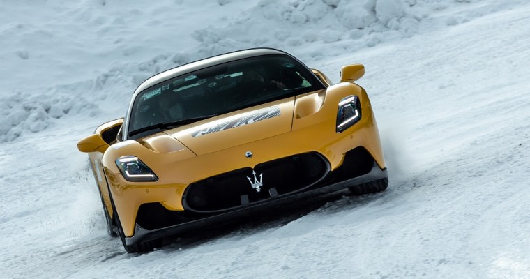 Maserati MC20 Unexpectedly Heads to the Ski Slopes