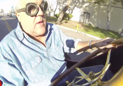 Jay Leno Driving Sloan*Museum's 1910 Buick Bug