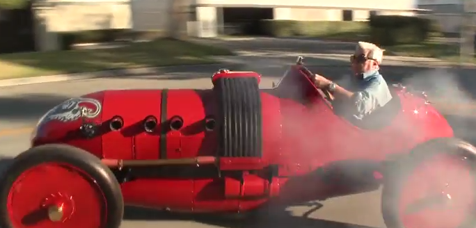 Jay Leno Behind the Wheel of a 1910 Buick Bug