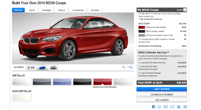 2014 2 Series Configurator- M235i Exterior