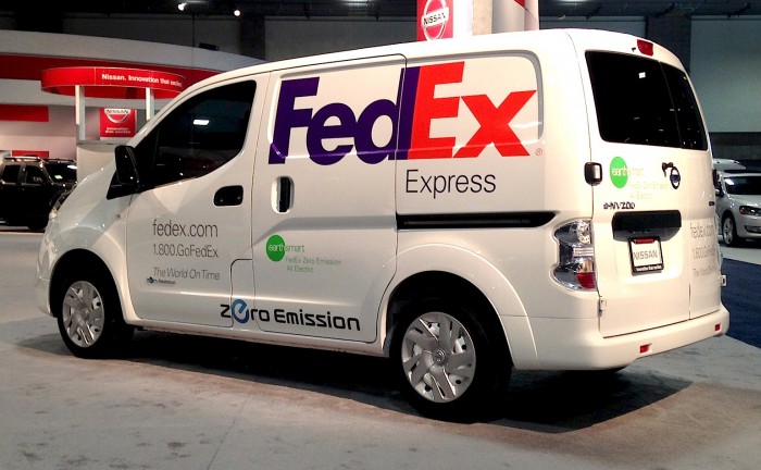 fedex express puts all-electric nissan e-nv200 to the test