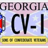 Confederate Flag Georgia License Plates