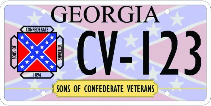 Confederate Flag Georgia License Plates