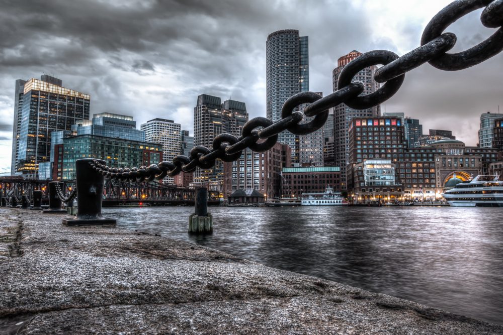 View of Boston from the waterfront