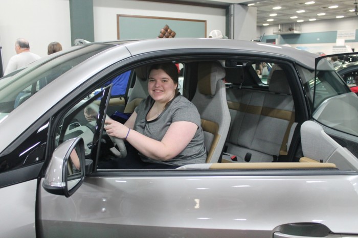 Rebecca Bernard in the new BMW i3