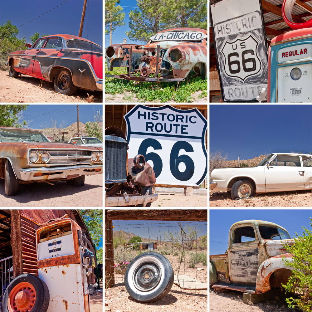 route 66 road trip cars