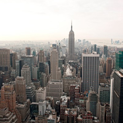 The Empire State Building and Manhattan