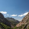 A view of the Million Dollar Highway at Uncompahgre Gorge, Colorado