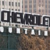 2014 Chevy trucks in Comerica Park