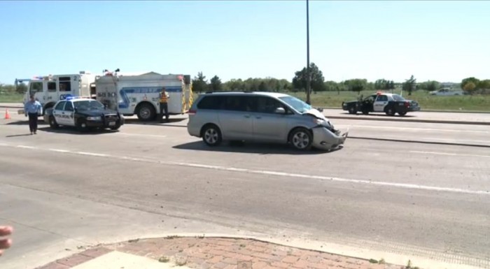 Minivan involved in cement truck crash