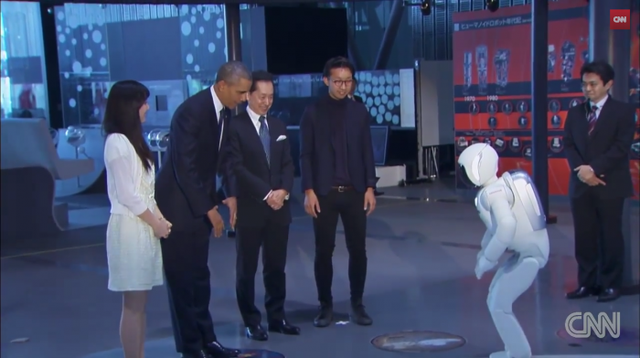 OBAMA MEETS ASIMO