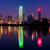 The Dallas, Texas, skyline at night