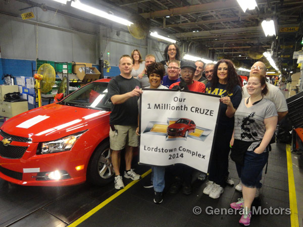 GM Invests $50 Million in Lordstown - 1 millionth Cruze