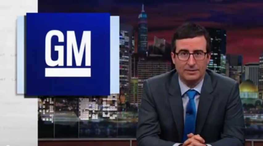 'Last Week Tonight' Skewers GM and Mary Barra