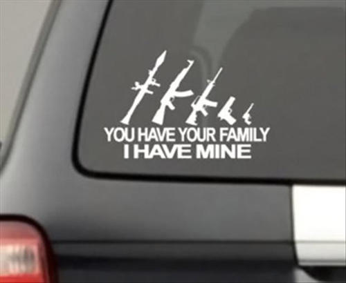 Stick Figure Gun Family