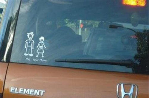 Your Mom Stick Figure Decals