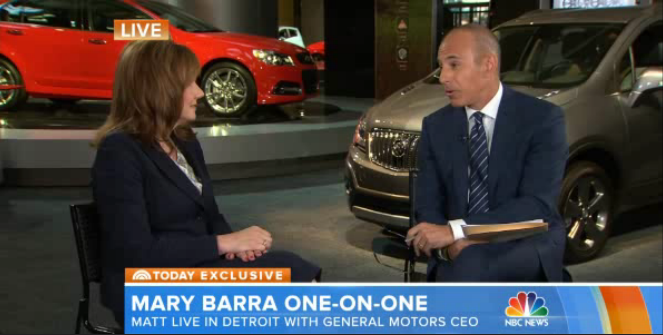 Mary Barra, Matt Lauer | Sergio Marchionne seeking FCA merger