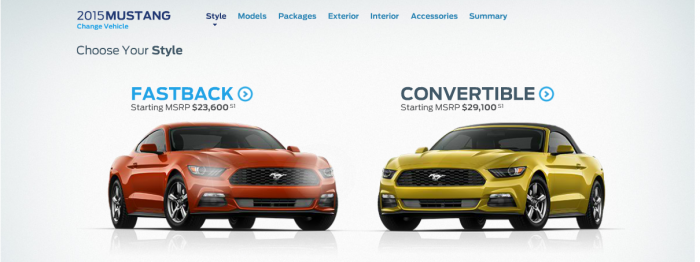 2015 Ford Mustang Configurator