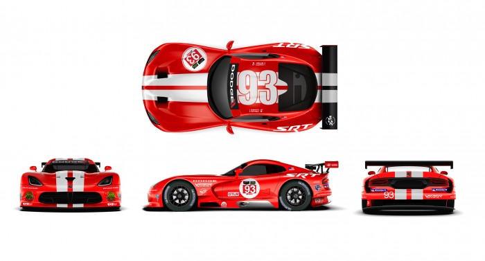 A look at the new Dodge Viper SRT GTS-R livery on the No. 93 car