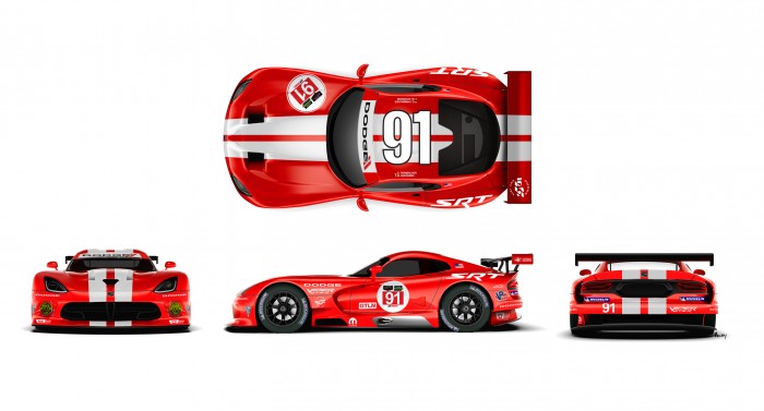 A look at the new Dodge Viper SRT GTS-R livery on the No. 91 car