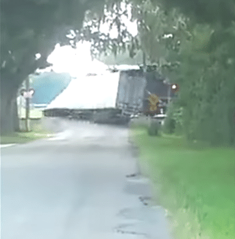 Train hits a watermelon truck, spectators are worst heroes ever