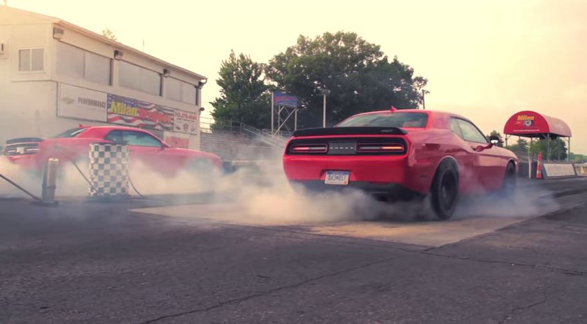 Check out some awesome 2015 Dodge Challenger SRT Hellcat burnouts