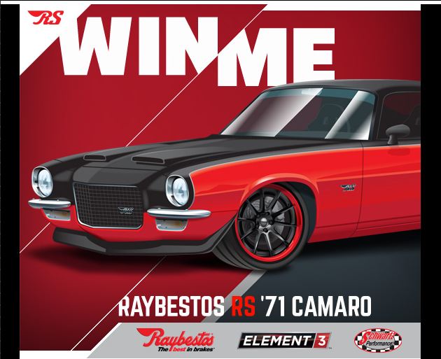 Enter the Raybestos Garage’s 1971 Camaro Sweepstakes for your chance to win a 1971 Camaro.