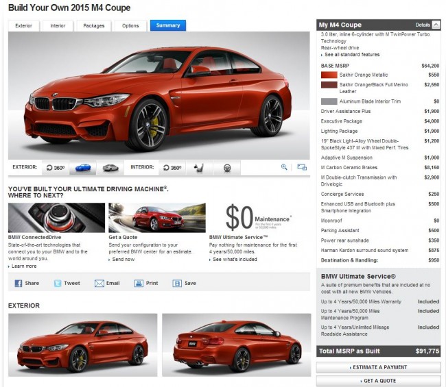 15 Bmw M4 Coupe Configurator Hits The Web The News Wheel