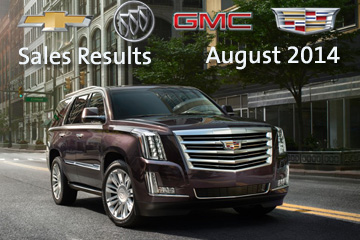 GM's 2014 August Sales Results