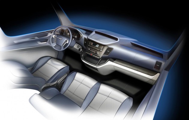 Hyundai H350 Van Sketch Interior