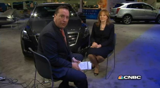 Mary Barra and Phil LeBeau