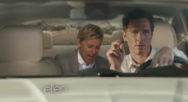 Ellen spoofs McConaughey Lincoln ad