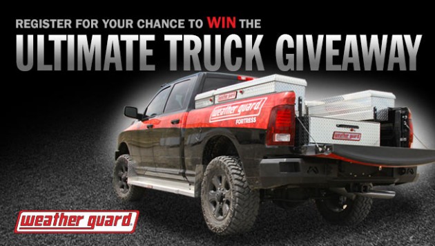 Enter the Ultimate Weather Guard Truck Sweepstakes for a shot at a 2014 Ram 2500 4WD Crew Cab with Weather Guard Truck Boxes.