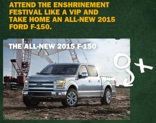 Built Ford Tough Pro Football Hall of Fame Sweepstakes 2