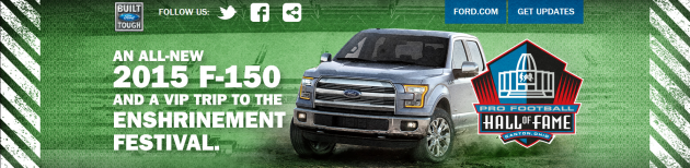 Built Ford Tough Pro Football Hall of Fame Sweepstakes.