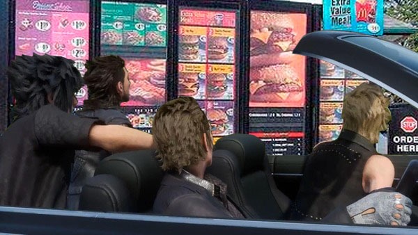 Final Fantasy XV Car memes drive thru