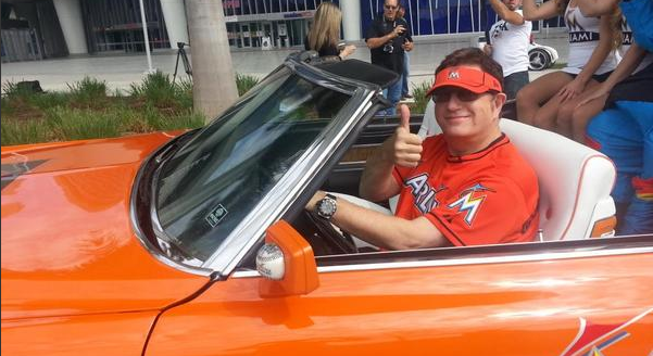 Why this man wore an orange Marlins jersey at Royals games