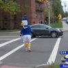 Cop dressed as Donald Duck