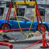 The "Blue Devil" is the first restored sinkhole Corvette.