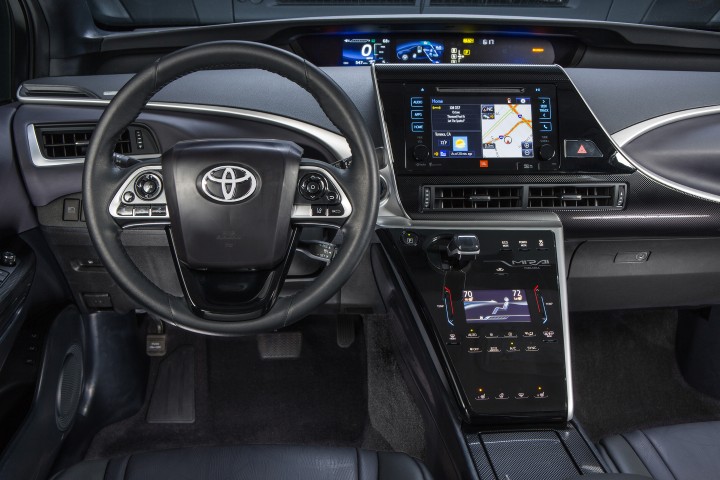 Toyota Mirai fuel-cell car interior crash safety