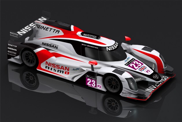 The Ginetta Nissan LM P3 car that Sir Chris Hoy will race in 2015