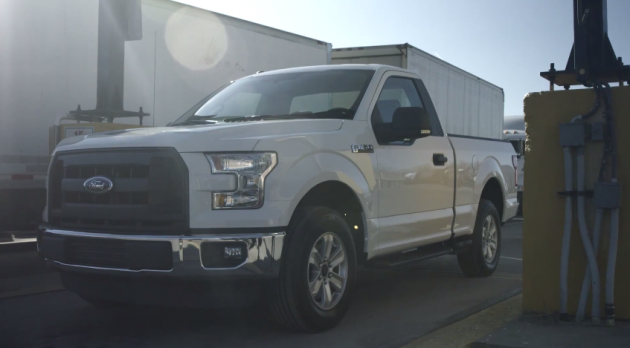 Four Power Wheels F-150s