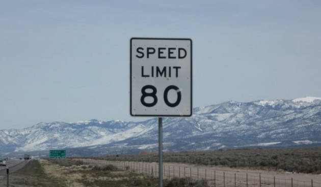 La limite de vitesse à 80 MPH