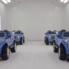 Four Power Wheels F-150s